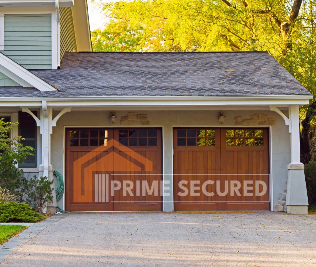 carriage house door outside look - prime secured