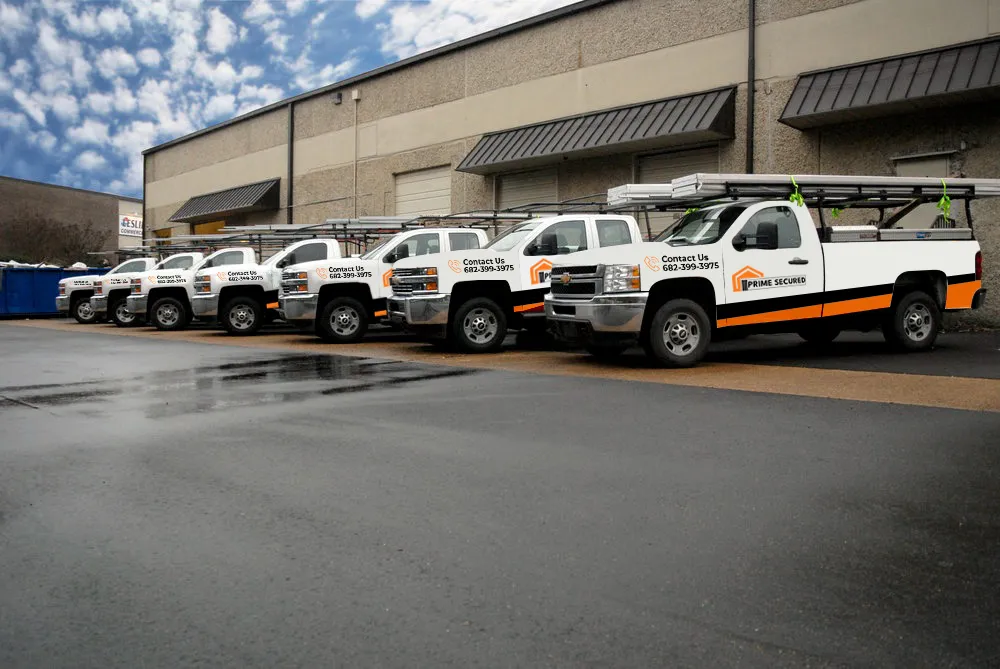 Fully equipped garage door service truck